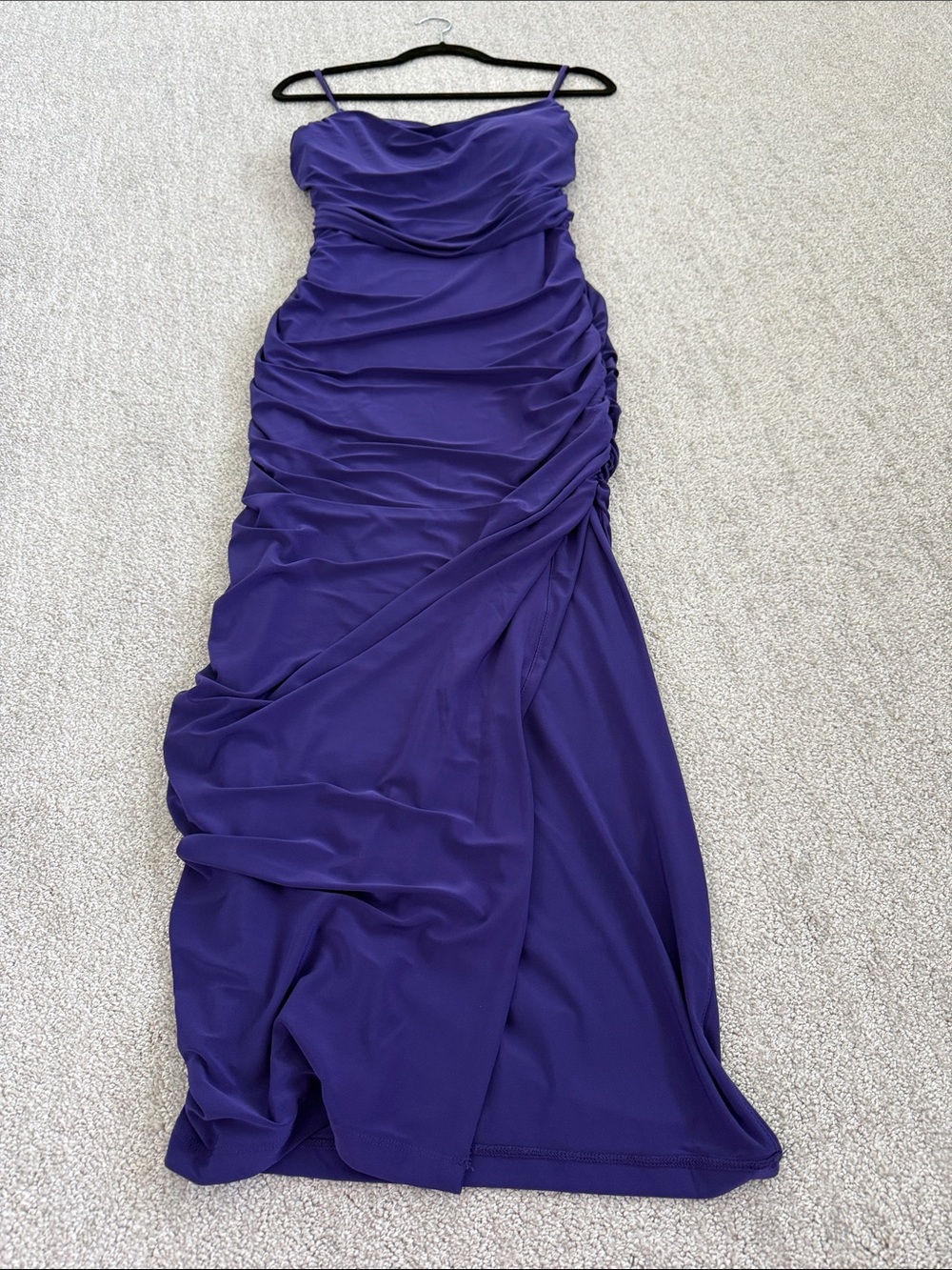 Express Deep Purple Draped Maxi Dress - Picture 3 of 8